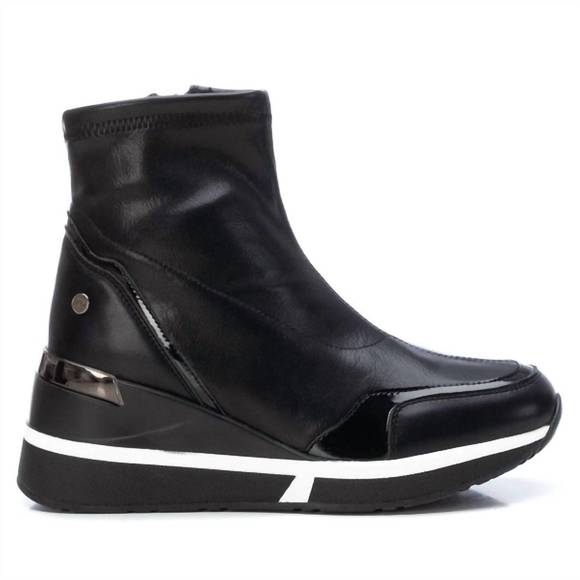 NEW XTI women's wedge sport booties in black - Picture 2 of 2